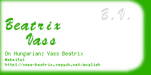 beatrix vass business card